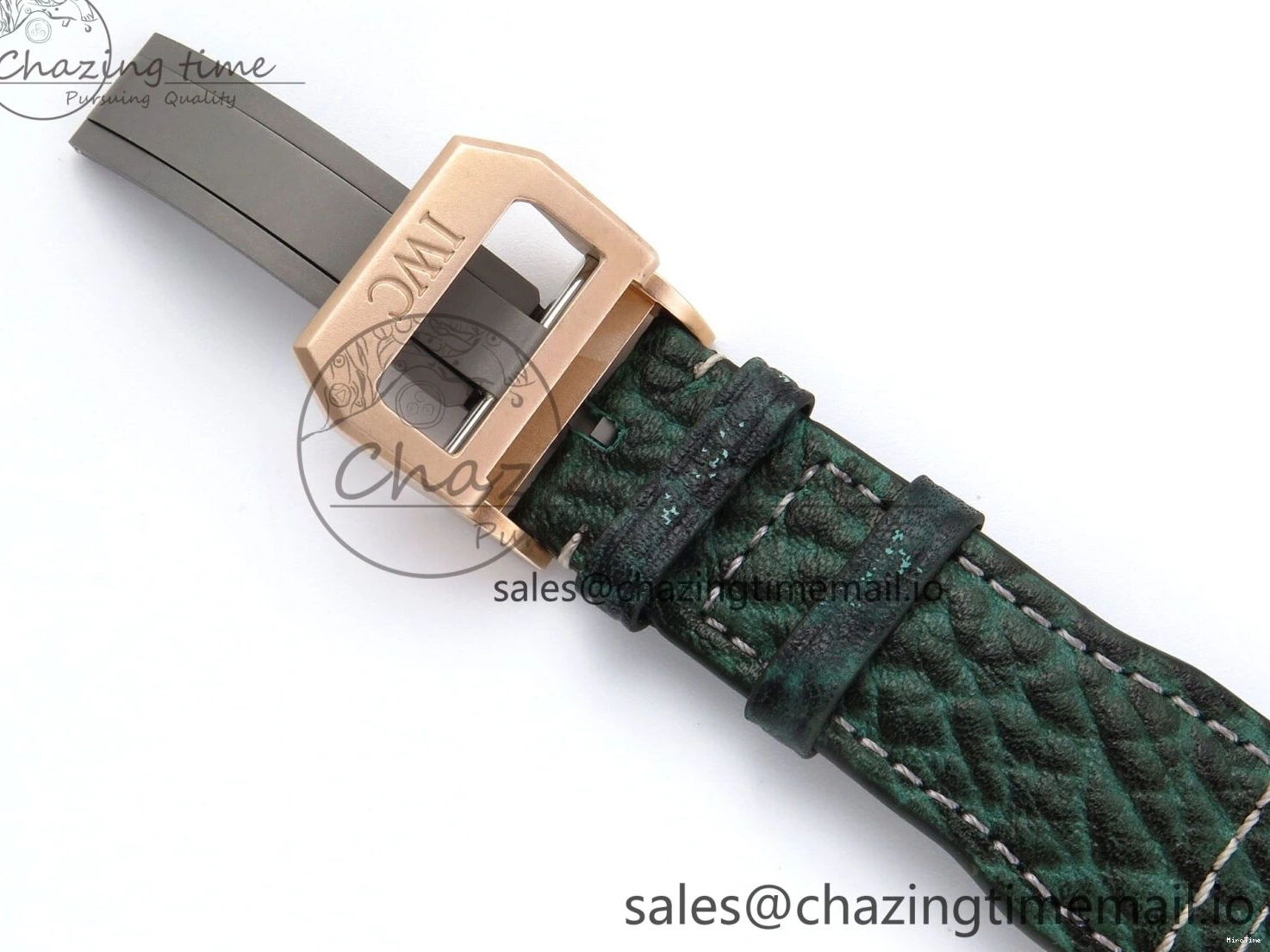 MIROTIME 0505 Durable Big Pilot IW329702 M+F 1:1 Best Edition Green Dial on Green Leather Strap MY 7006